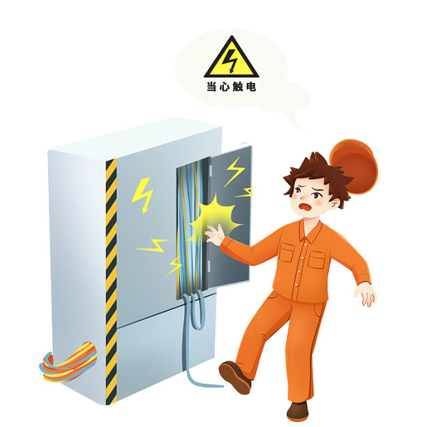 安全生产工人当心触电素材图片下载