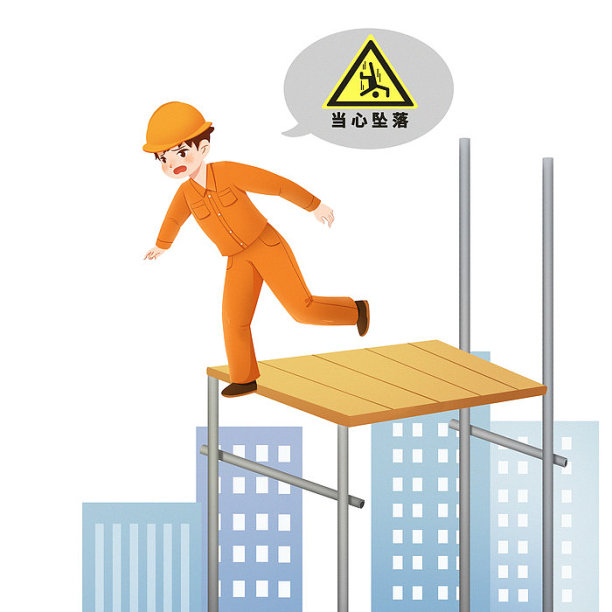 安全生产工人当心坠落素材图片下载