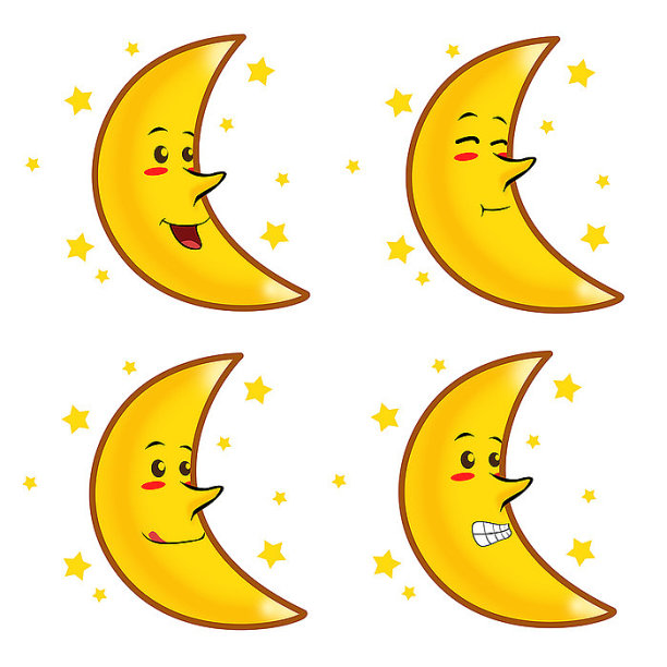 卡通月亮素材图片