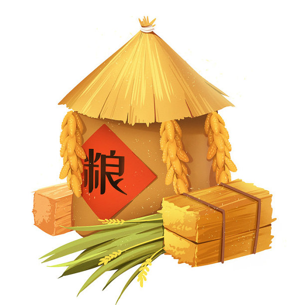 秋天节气写实丰收粮仓小麦PNG素材图片下载