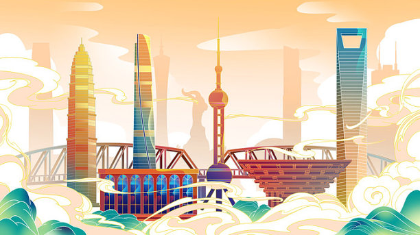 国潮城市图片下载