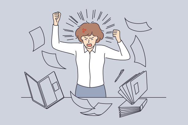 压力和过度工作的办公室概念图片下载
