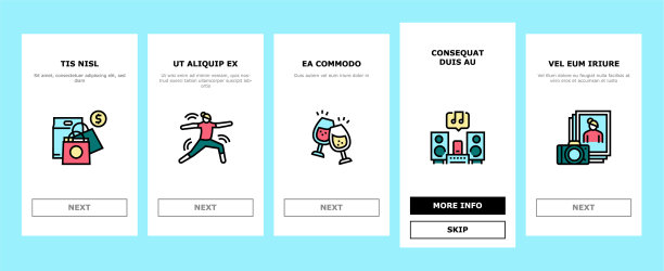 女性闲暇时间登船图标集图片下载