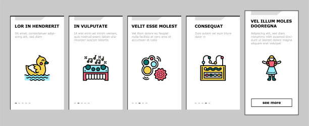 玩具店出售产品上登图标集图片下载