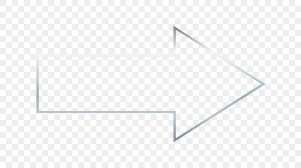 银色发光箭形框架图片下载