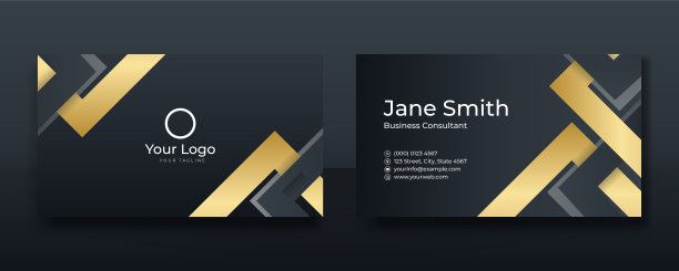 封面小册子模板页眉和页脚多边形图案豪华风格在深蓝色和白色的背景与黄金线。你可以使用信头，海报，横幅网，打印和更多图片下载