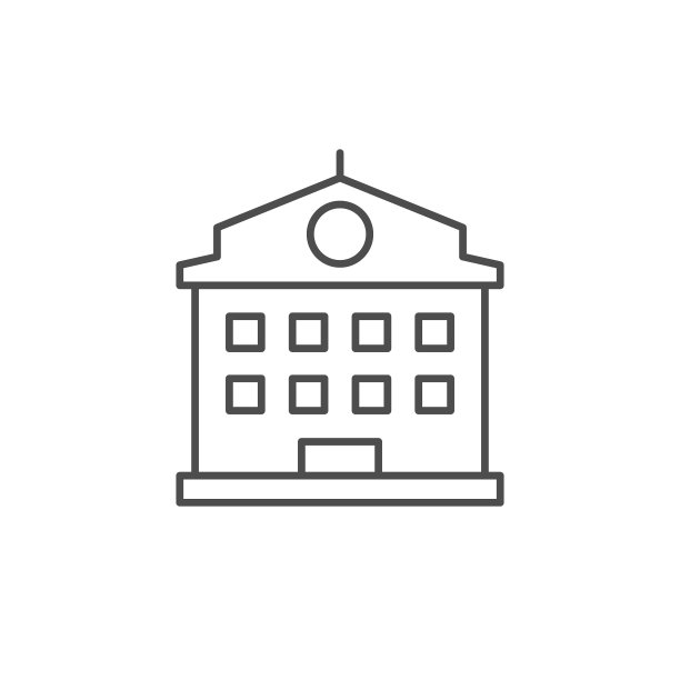 政府建筑线条轮廓图标图片下载