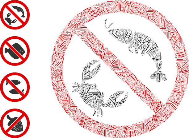 孵化没有海鲜图标马赛克图片下载