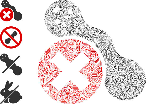 线性禁止花生图标拼贴图片下载