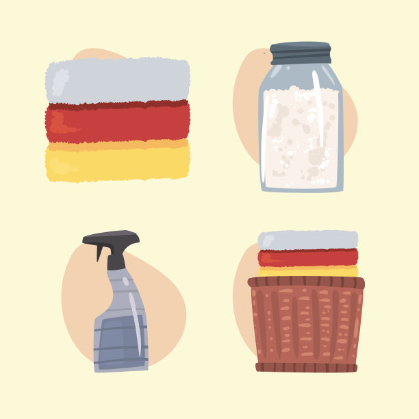 洗衣服务四个图标图片下载