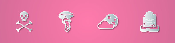 集纸切头骨交叉骨头裸盖菇素图片下载