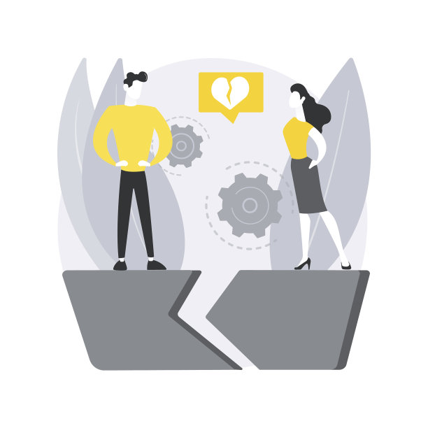 分离的人抽象概念图片下载