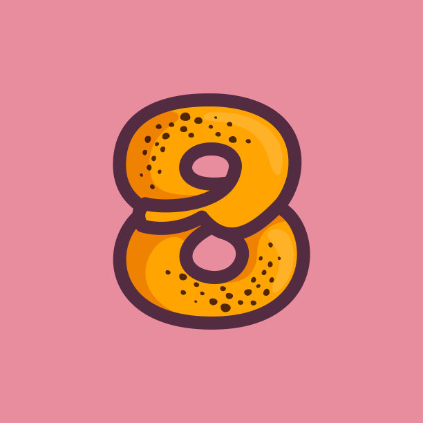 八号标志做成了香蕉图片下载