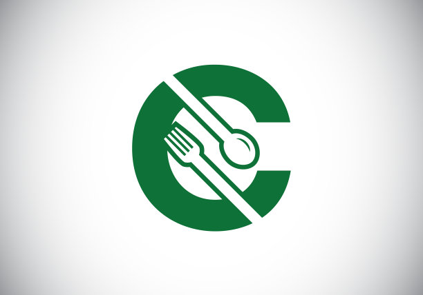 首字母组合字母与叉子勺子图片下载