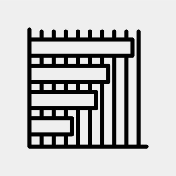 适用于任何项目的线性条形图图标图片下载
