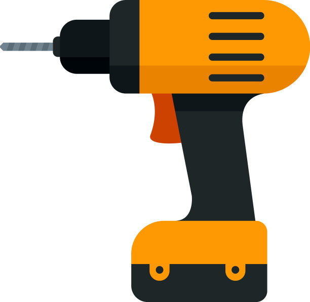 电钻图标平隔离图片下载