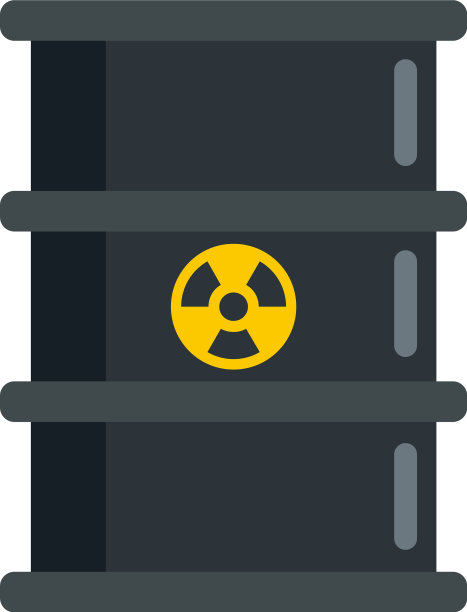 辐射桶图标平隔离图片下载