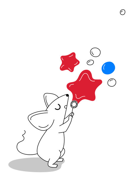 小老鼠吹肥皂泡贺卡图片下载