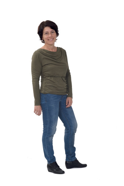 女性被隔离在白色背景上图片下载