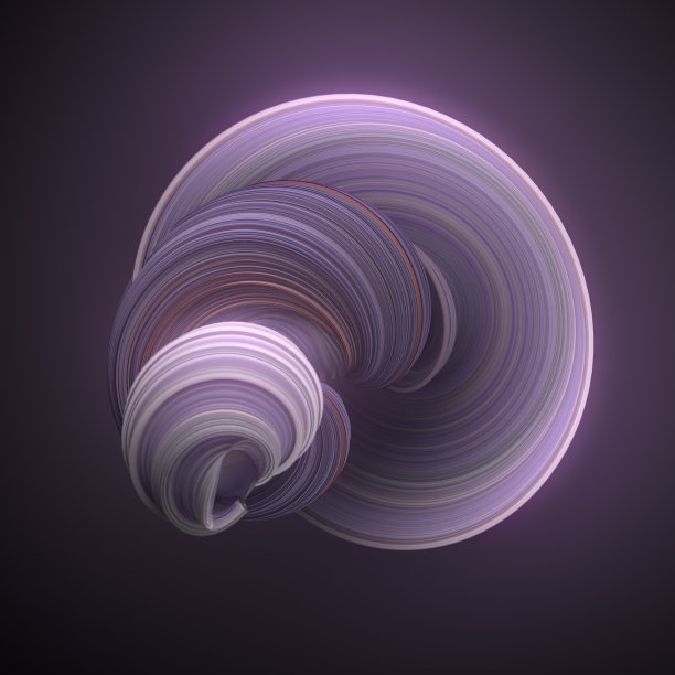 扭曲的几何形状现代3d渲染海报。抽象渐变背景。当代艺术数字插画图片下载