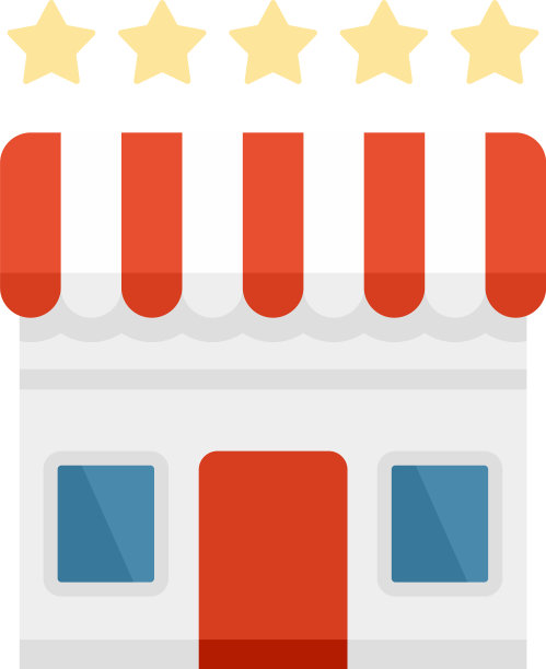 街店专营店图标平孤立图片下载