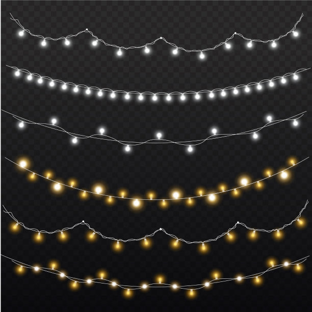 圣诞节发光灯圈led霓虹灯图片下载