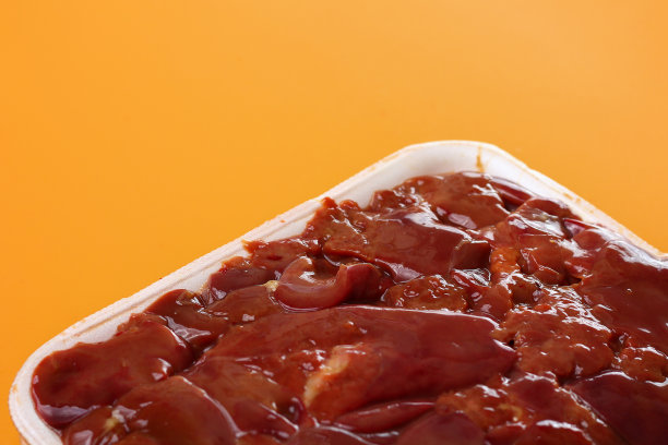 生鸡肝特写图片下载