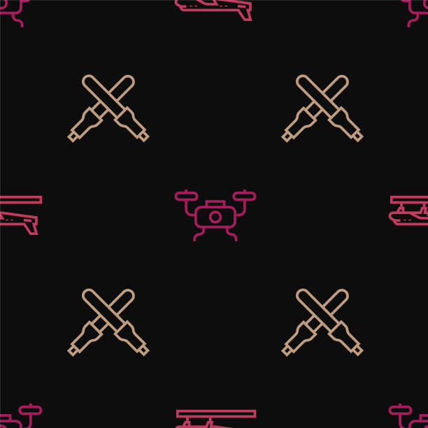 设置线平面编组棒和无人机飞行图片下载