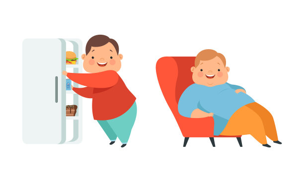 身体脂肪过多的超重儿童图片下载