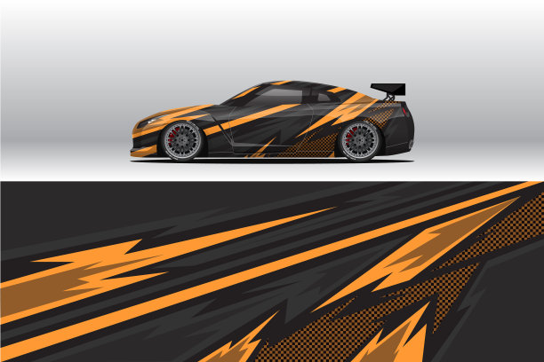 汽车包装贴花设计抽象的赛车和运动图片下载