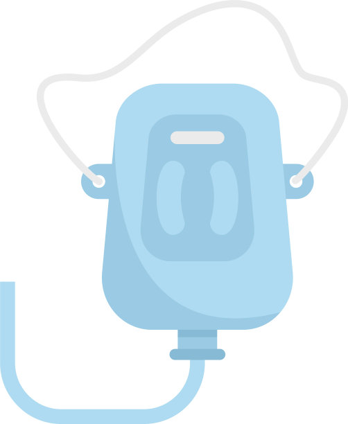 塑料麻醉面具图标扁平孤立图片下载