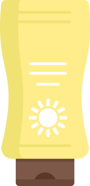 防晒瓶图标扁平孤立图片下载