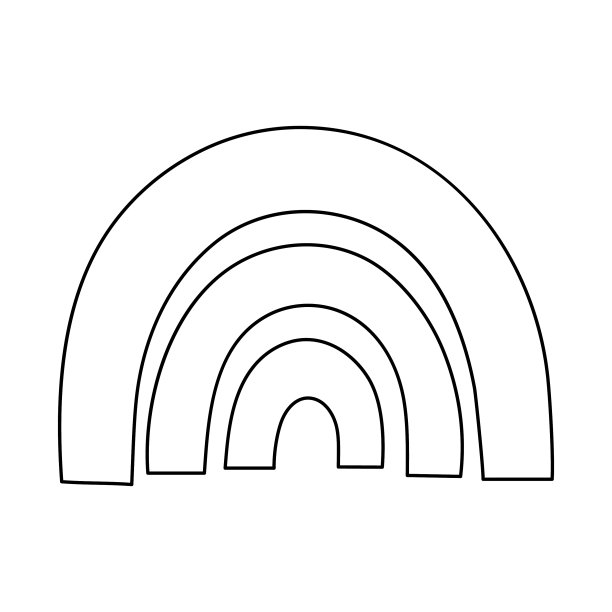 手绘彩虹涂鸦风格简约图片下载