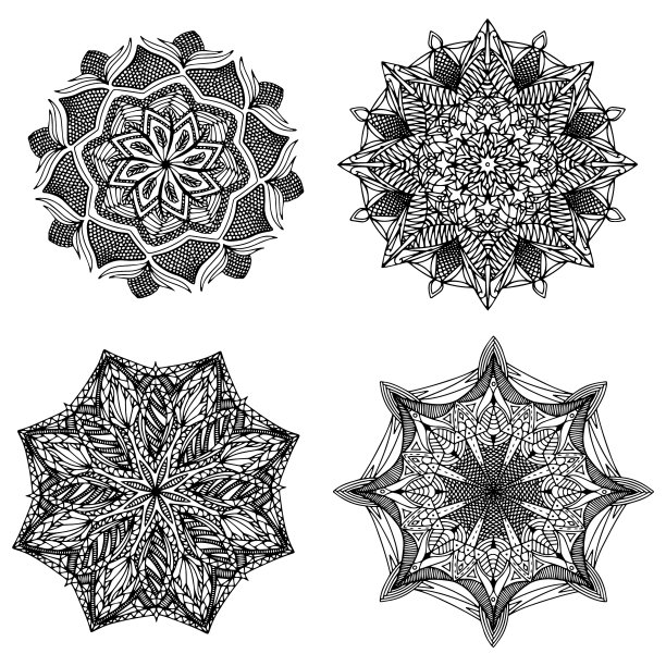 手绘集孤立的图形元素原始图片下载