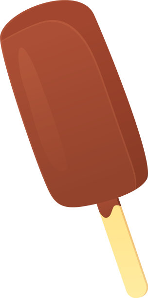 巧克力冰淇淋，爱斯基摩剪纸图片下载