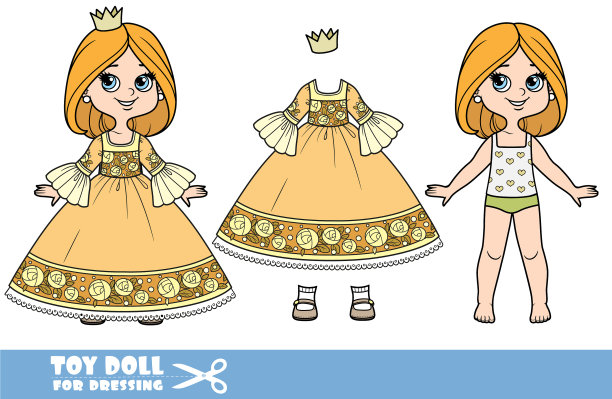 卡通女孩鲍勃发型穿着内衣图片下载