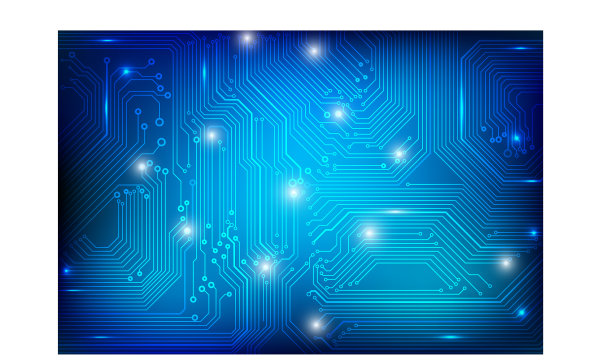 蓝色电路板科幻技术概念图片下载