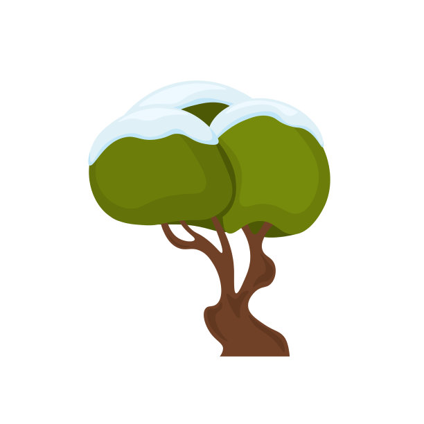 新年圣诞节冬天树在雪图片下载