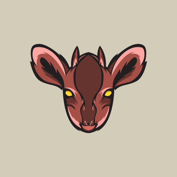 攻击性鹿头吉祥物图片下载