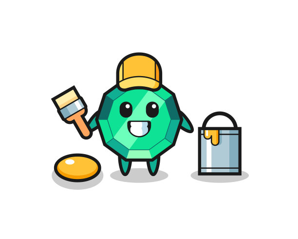 翡翠宝石作为画家的性格图片下载