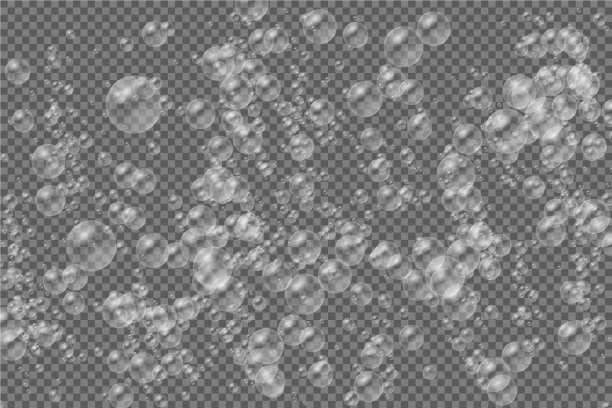 设置逼真的彩色水肥皂泡沫图片下载
