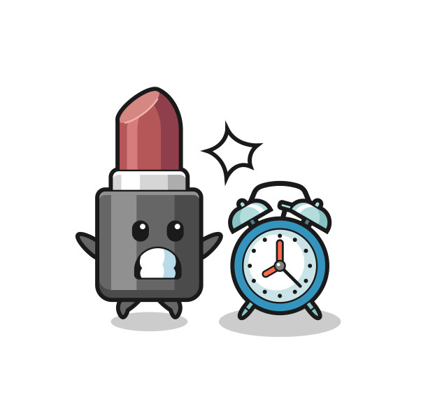 卡通口红被一个巨人吓了一跳图片下载