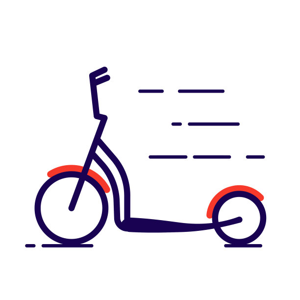现代电动踏板车生态交通图片下载