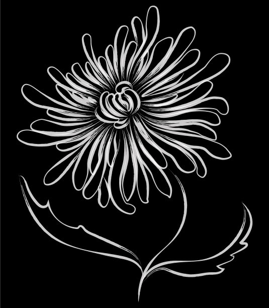 轮廓水彩笔刷画单图片下载