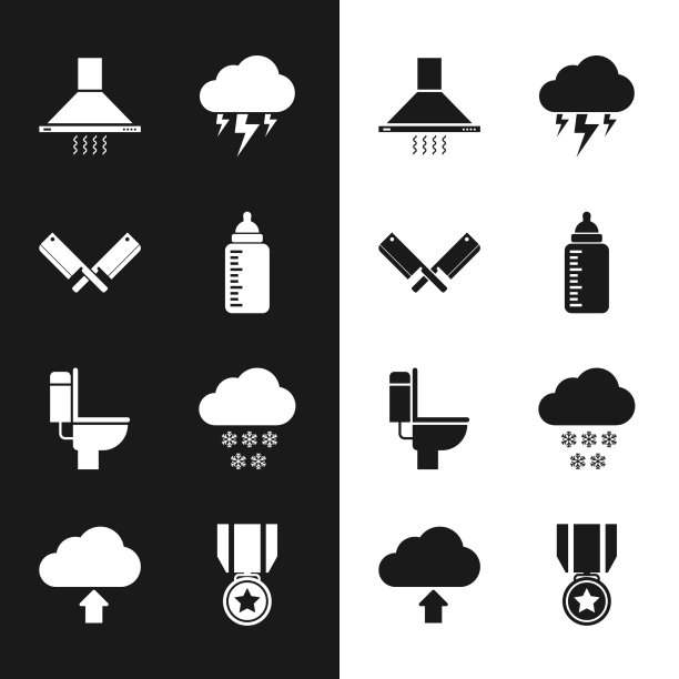 设置婴儿奶瓶交叉肉刀厨房图片下载