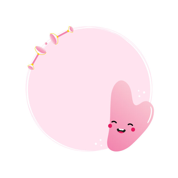 玫瑰石英刮痧美容工具字符框架图片下载