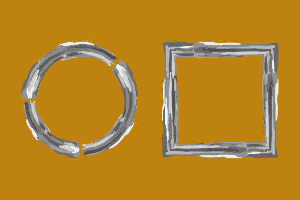 墨笔架套圆方形，造型华丽图片下载