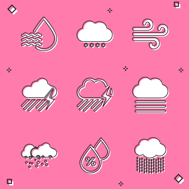 设水滴百分比云与雪风图片下载