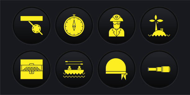 集古玩宝箱于热带岛屿图片下载