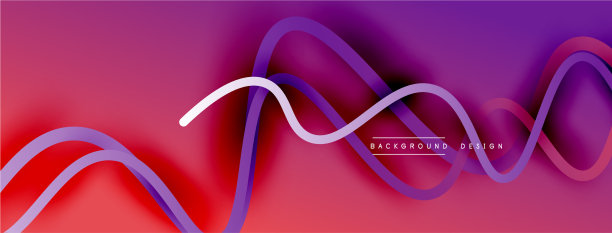 抽象梯度背景与波浪线图片下载